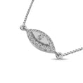 Load image into Gallery viewer, Diamond 1/10 ct tw Round Cut Fashion Necklace in 10K White Gold