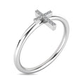 Load image into Gallery viewer, Diamond 1/20 ct tw Cross Ring in 10K White Gold