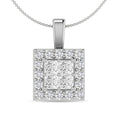 Load image into Gallery viewer, Diamond 1/2 Ct.Tw. Round and Princess Fashion Pendant in 14K White Gold