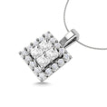 Load image into Gallery viewer, Diamond 1/2 Ct.Tw. Round and Princess Fashion Pendant in 14K White Gold