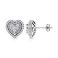Load image into Gallery viewer, Diamond 7/8 Ct.Tw. Heart Earrings in 10K White Gold