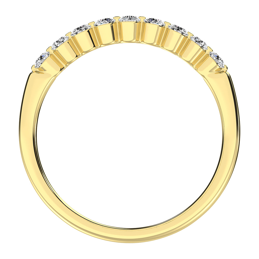 10K Yellow Gold 1/4 Ct.Tw. Diamond Stackable Band