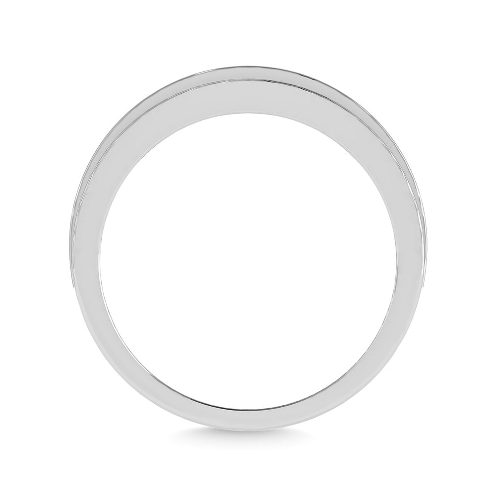 Diamond 1/2 Ct.Tw. Mens Wedding Band in 14K White Gold