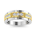 Load image into Gallery viewer, Diamond 1/2 Ct.Tw.Mens Wedding Band in 14K Two Tone Gold