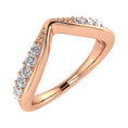 Load image into Gallery viewer, 14K Rose Gold 1/3 Ct.Tw. Diamond Chevron Band