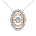 Load image into Gallery viewer, 10K Two Tone 1/5 Ct Ct.Tw. Diamond Oval Shape Shimmering Pendant