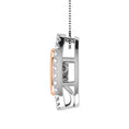 Load image into Gallery viewer, 10K Two Tone 1/5 Ct Ct.Tw. Diamond Oval Shape Shimmering Pendant