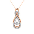 Load image into Gallery viewer, 10K Rose Gold 1/5 Ct.Tw. Diamond Shimmering Pendant