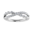 Load image into Gallery viewer, 10K White Gold 1/2 Ct Ct.Tw. Diamond Crossover Ring