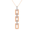 Load image into Gallery viewer, 10K Pink Gold 1/8 Ct.Tw. Diamond Cuban Link Pendant