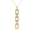 Load image into Gallery viewer, 10K Yellow Gold 1/8 Ct.Tw. Diamond Cuban Link Pendant
