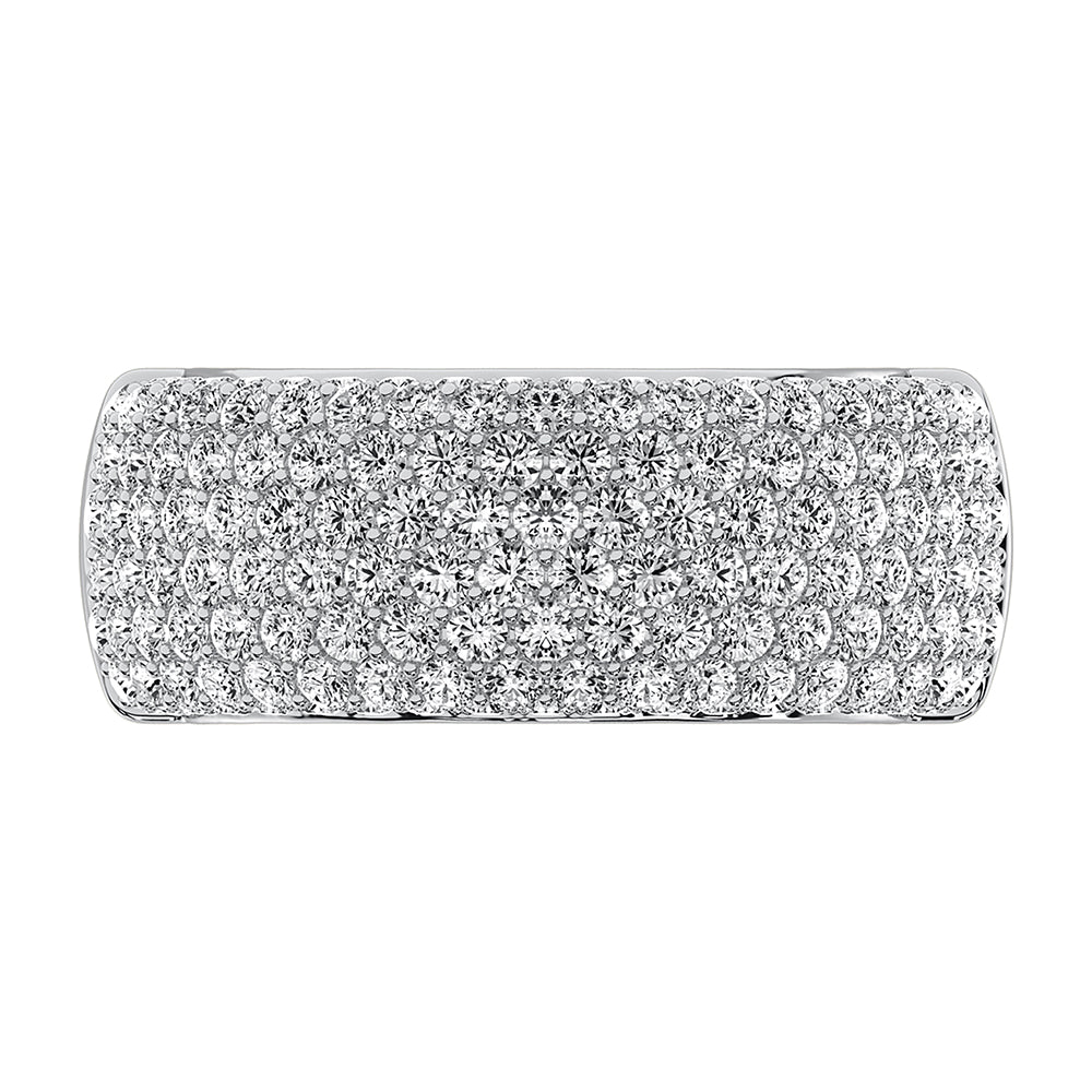 14K White Gold 1 5/8 Ct.Tw. Diamond Pave Set Fashion Band