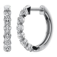 Load image into Gallery viewer, 14K White Gold 1/2 Ct.Tw. Diamond Hoop Earrings