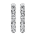 Load image into Gallery viewer, 14K White Gold 1/2 Ct.Tw. Diamond Hoop Earrings