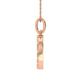 Load image into Gallery viewer, Diamond 1/8 Ct.Tw. Letter D Pendant in 10K Rose Gold
