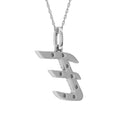 Load image into Gallery viewer, Diamond 1/8 Ct.Tw. Letter E Pendant in 10K White Gold