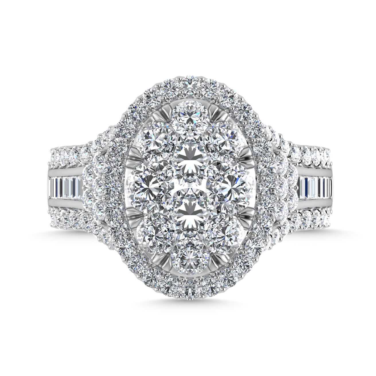 Diamond 2 3/4 Ct.Tw. Engagement Ring in 14K White Gold