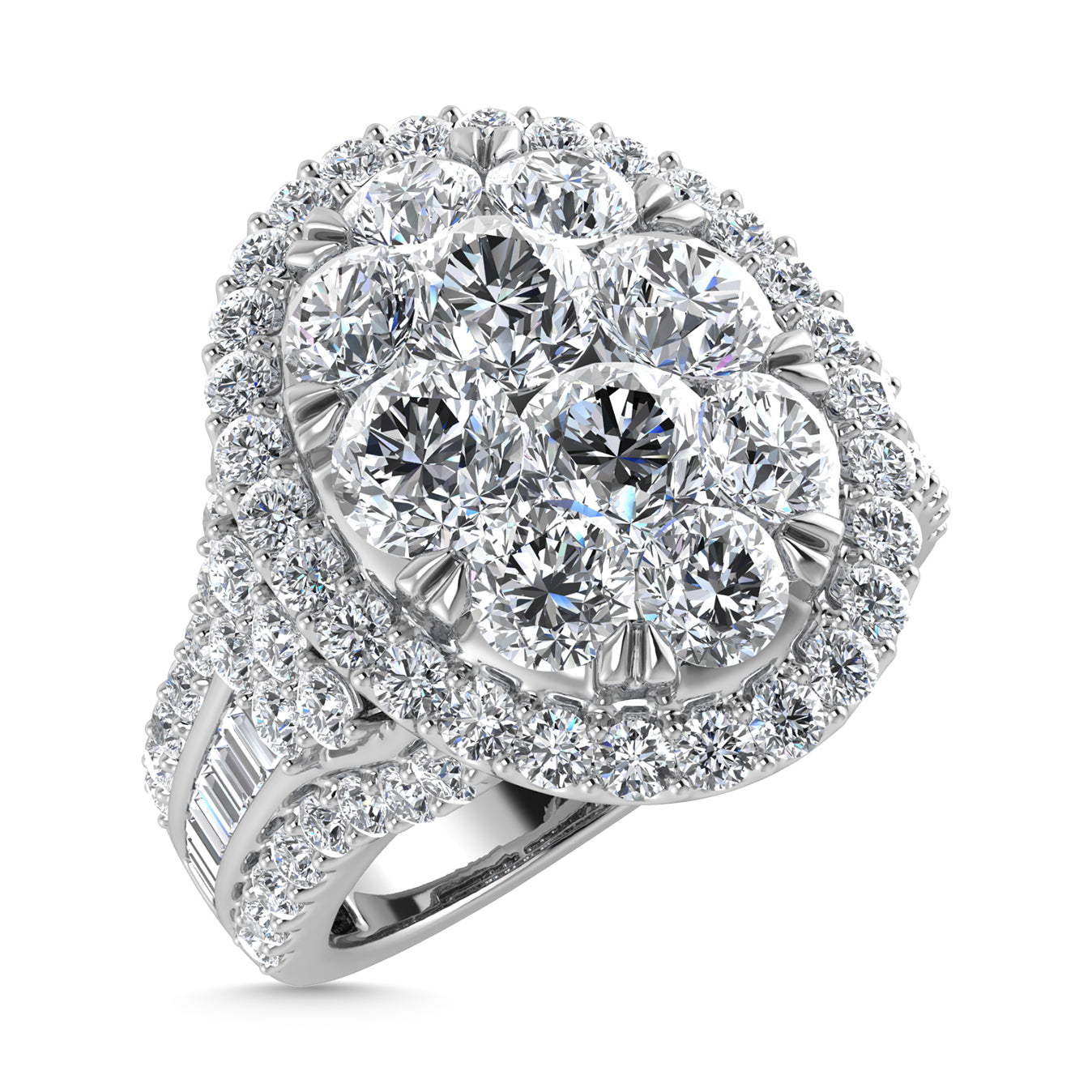 Diamond 2 3/4 Ct.Tw. Engagement Ring in 14K White Gold