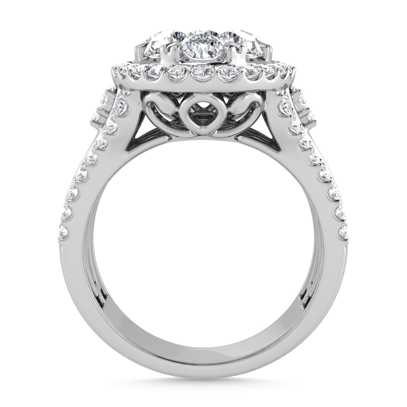 Diamond 2 3/4 Ct.Tw. Engagement Ring in 14K White Gold