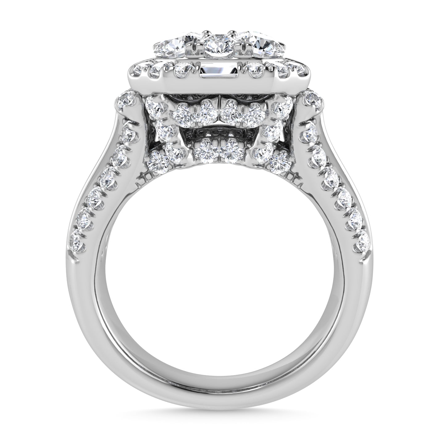Diamond 2 3/4 Ct.Tw. Engagement Ring in 14K White Gold