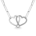 Load image into Gallery viewer, Diamond 1/20 Ct.Tw. Double Heart Pendant in 925 Silver