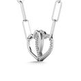 Load image into Gallery viewer, Diamond 1/20 Ct.Tw. Double Heart Pendant in 925 Silver
