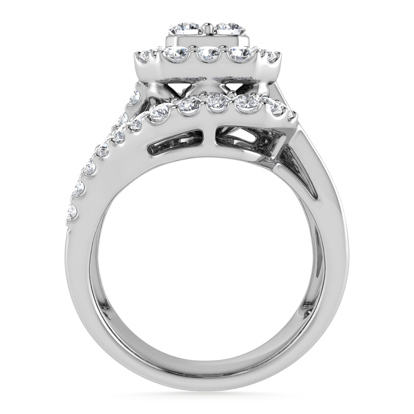 10K White Gold Diamond 2 Ct.Tw. Engagement Ring