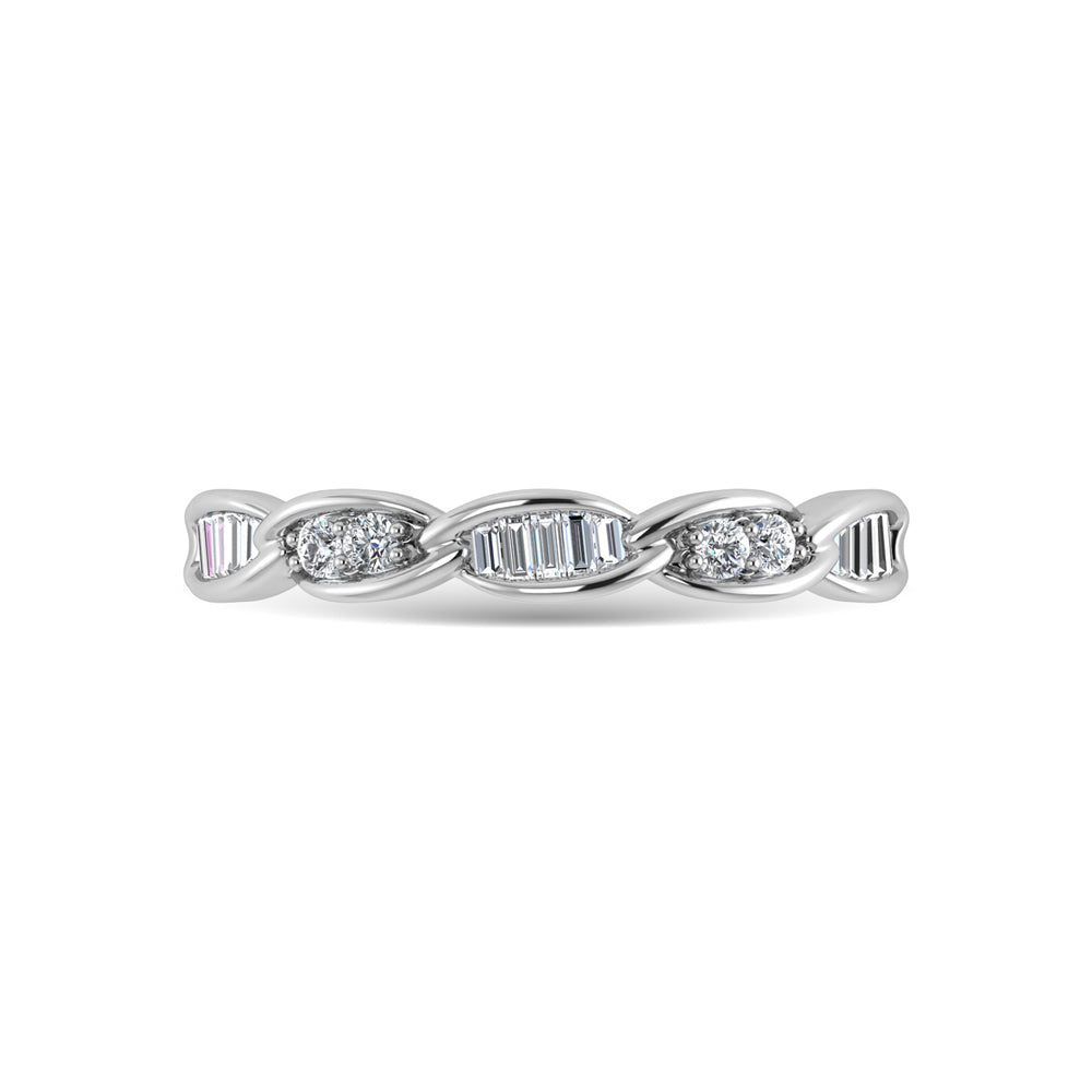 10K White Gold Diamond 1/5 Ct.Tw. Stackable Ring