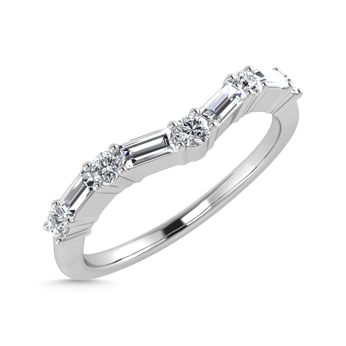 Diamond 1/3 Ct.Tw. Guard Ring in 14K White Gold