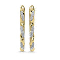 Load image into Gallery viewer, Diamond 1/4 Ct.Tw. Hoop Earrings in 10K Yellow Gold