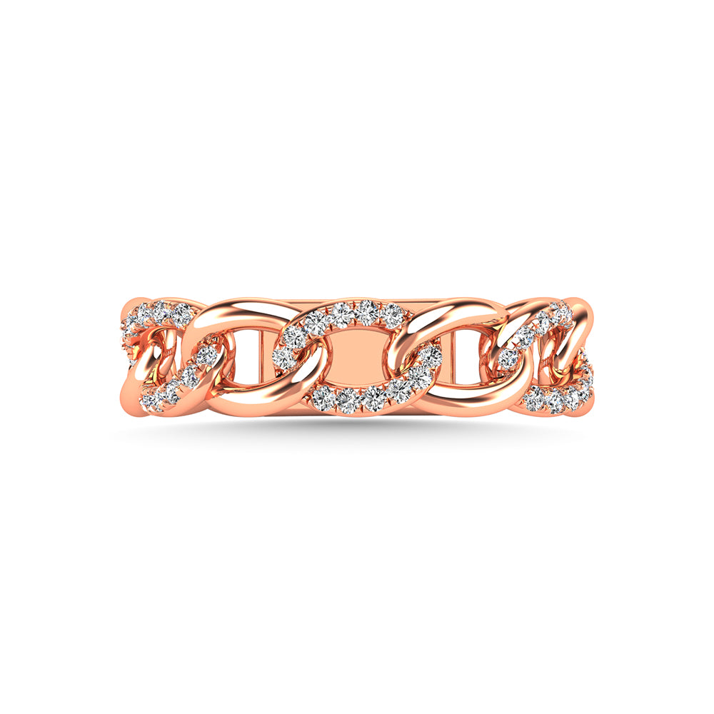 14K Rose Gold Diamond 1/5 Ct.Tw. Fashion Ring