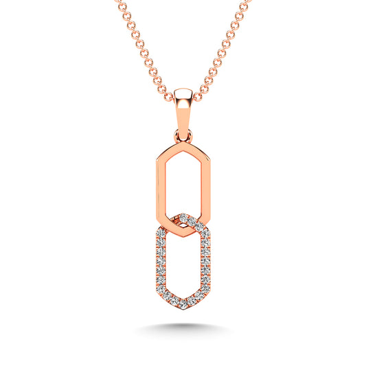 10K Rose Gold Diamond 1/20 Ct.Tw. Fashion Pendant