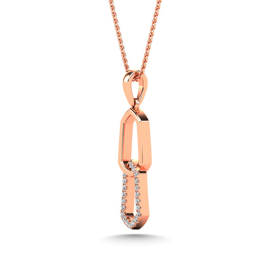 10K Rose Gold Diamond 1/20 Ct.Tw. Fashion Pendant