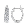 Load image into Gallery viewer, Diamond 1 Ct.Tw. Hoop Earrings in 14K White Gold