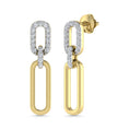 Load image into Gallery viewer, Diamond 1/5 Ct.Tw. Hoop Earrings in 10K Two Tone
