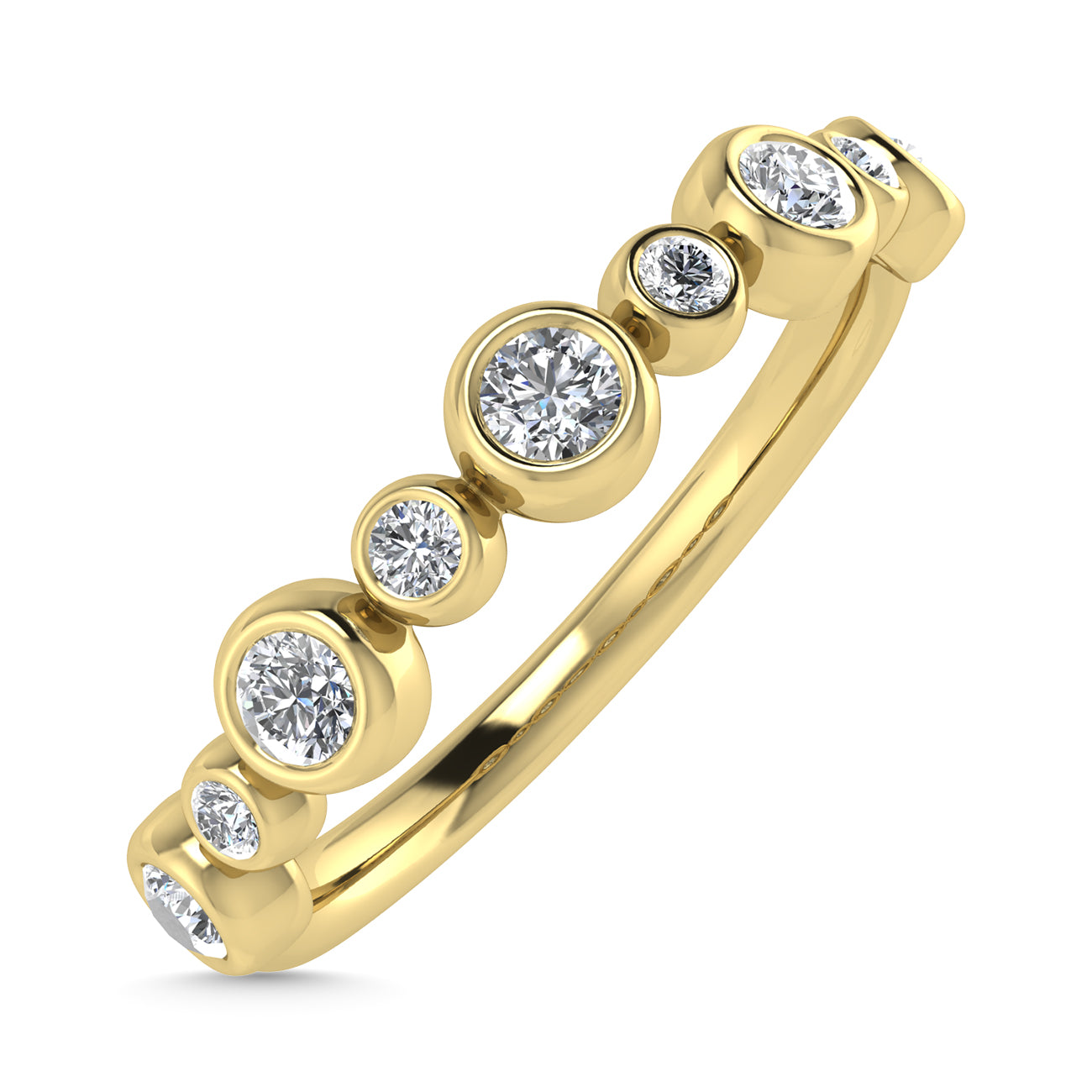 Diamond 1/5 Ct.Tw. Stack Band in 10K Yellow Gold