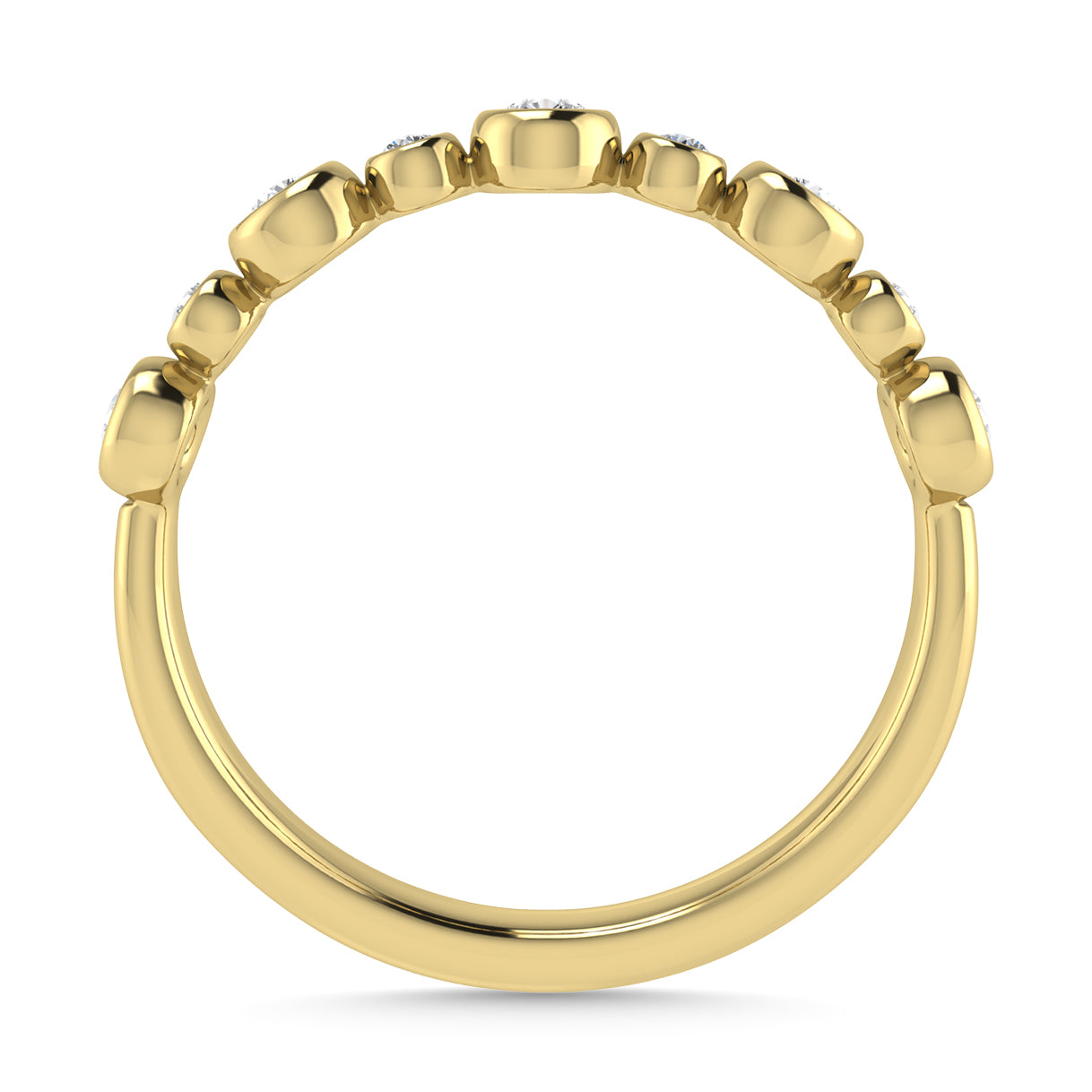 Diamond 1/5 Ct.Tw. Stack Band in 10K Yellow Gold