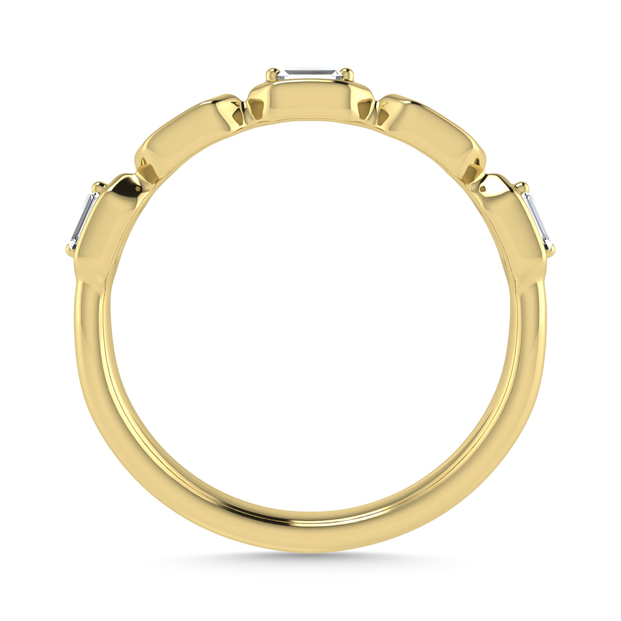 Diamond 1/6 Ct.Tw. Stack Band in 14K Yellow Gold