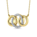 Load image into Gallery viewer, 10K Yellow Gold Diamond 1/10 Ct.Tw. Interlinked Circle Fashion Necklace