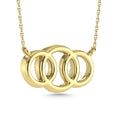Load image into Gallery viewer, 10K Yellow Gold Diamond 1/10 Ct.Tw. Interlinked Circle Fashion Necklace