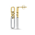 Load image into Gallery viewer, 10K Two Tone Diamond 1/10 Ct.Tw. Fashion Earrings