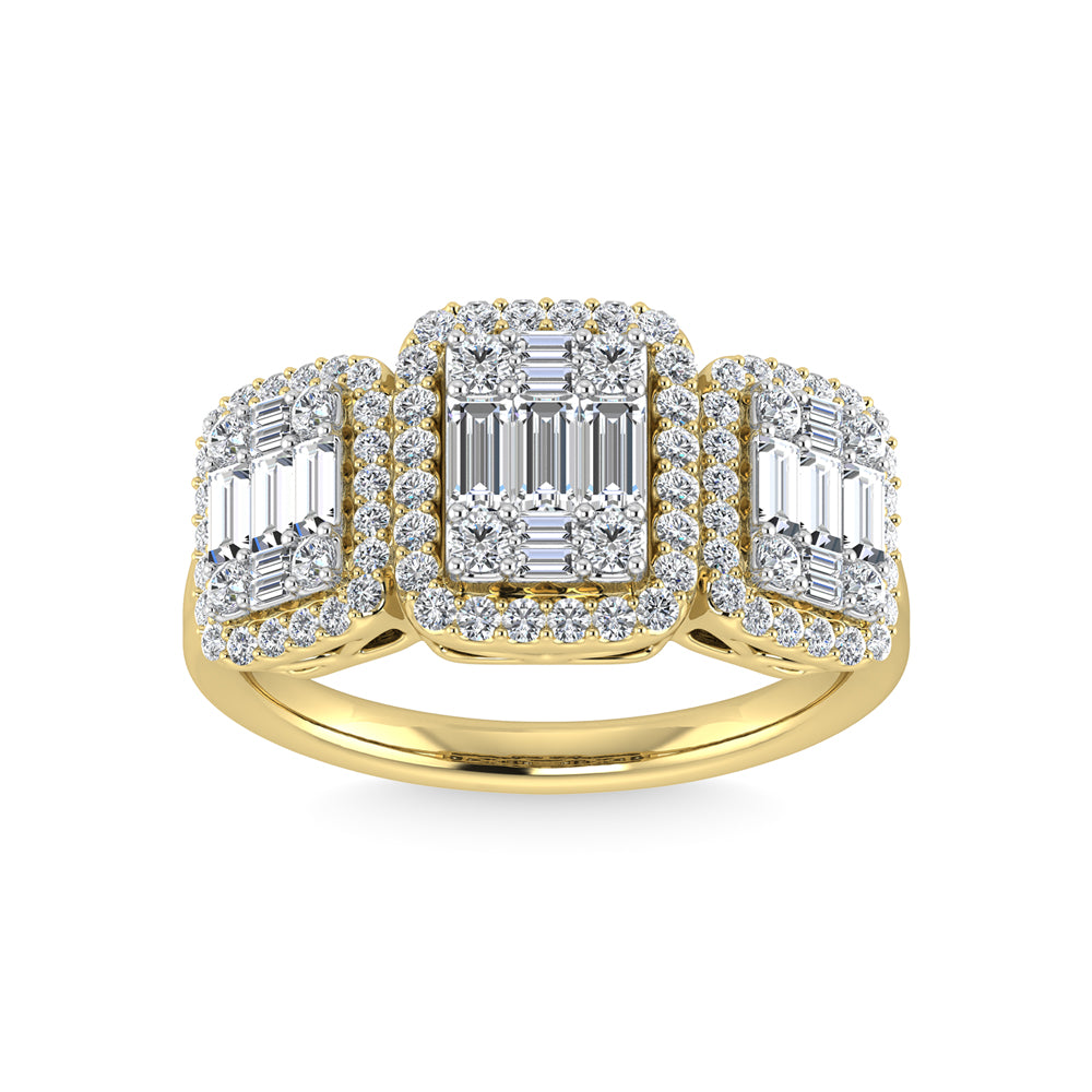 14K Yellow Gold Diamond 1 Ct.Tw. Engagement Ring