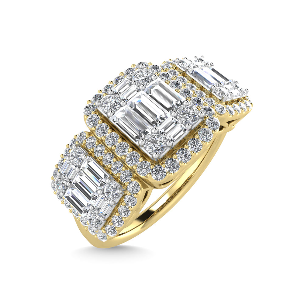 14K Yellow Gold Diamond 1 Ct.Tw. Engagement Ring