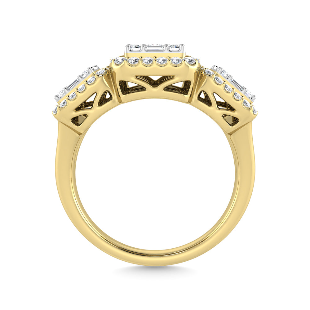 14K Yellow Gold Diamond 1 Ct.Tw. Engagement Ring