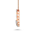Load image into Gallery viewer, 14K Rose Gold Diamond 1/4 Ct.Tw. Circle and Heart Fashion Pendant