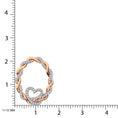 Load image into Gallery viewer, 14K Rose Gold Diamond 1/4 Ct.Tw. Circle and Heart Fashion Pendant