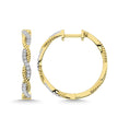 Load image into Gallery viewer, 10K Yellow Gold Diamond 1/5 Ct.Tw. Hoop Earrings