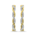 Load image into Gallery viewer, 10K Yellow Gold Diamond 1/5 Ct.Tw. Hoop Earrings