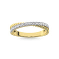 Load image into Gallery viewer, 10K Yellow Gold Diamond 1/4 Ct.Tw. Crossover Fashion Ring