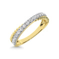 Load image into Gallery viewer, 10K Yellow Gold Diamond 1/4 Ct.Tw. Crossover Fashion Ring